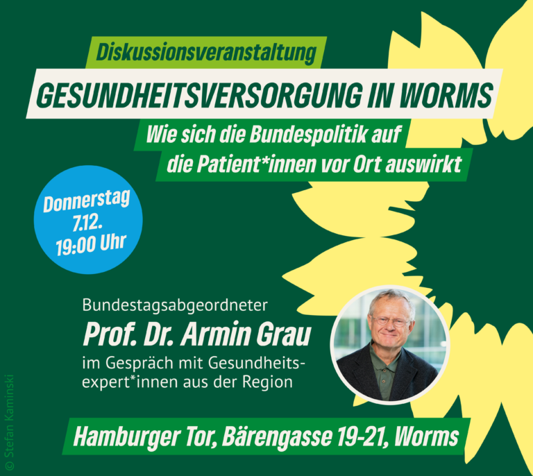Diskussionsveranstaltung „Gesundheitsversorgung in Worms – Wie sich die Bundespolitik auf die Patient*innen vor Ort auswirkt“