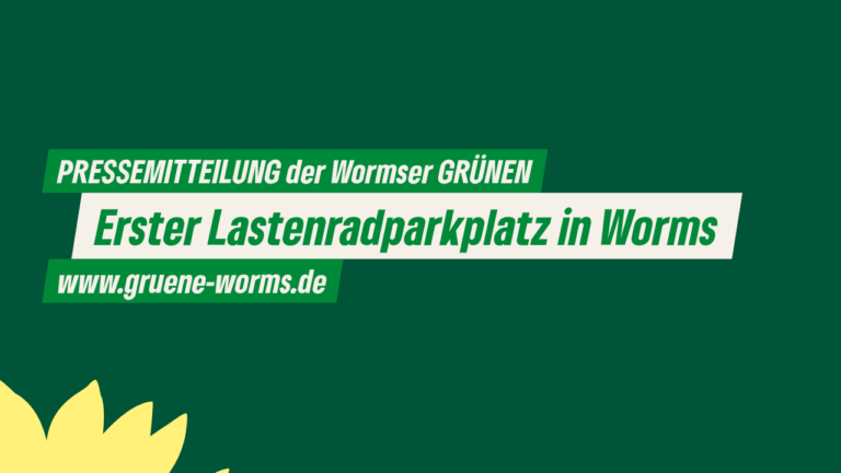 Erster Lastenradparkplatz in Worms