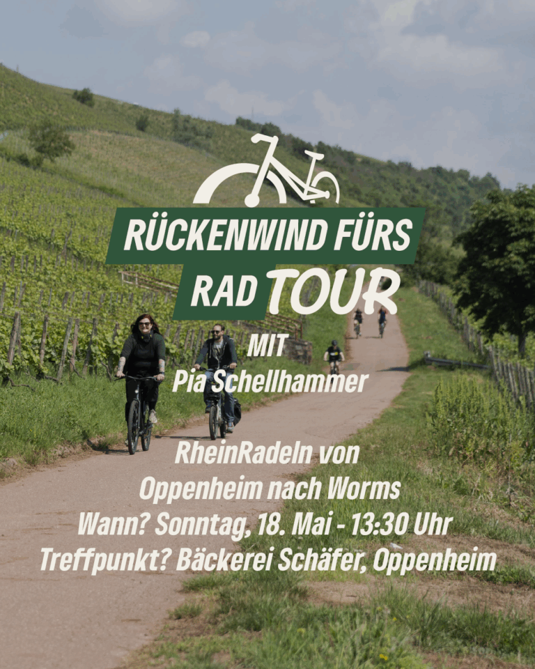 RheinRadeln mit Pia Schellhammer – RÜCKENWIND FÜRS RAD!